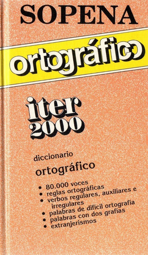 Diccionario Ortográfico Iter 2000 Sopena - Tapa Dura
