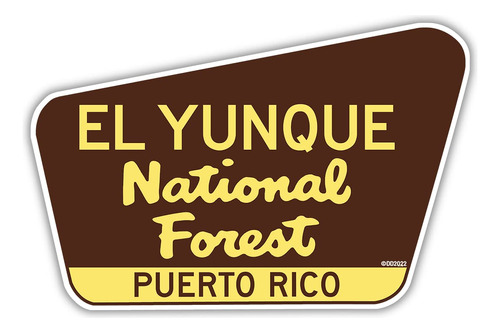 Pegatina De Yunque National Forest 3.75  Puerto Rico Pr...