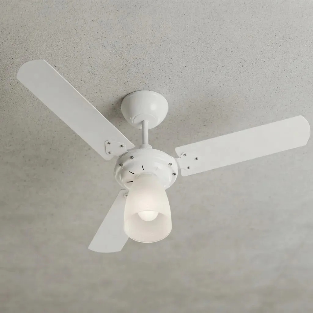 Ventilador Teto Tron Marbella 3 Pas MDF Branco Parede