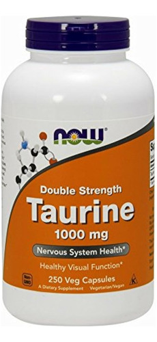 Ahora Suplementos, Taurina, Doble Concentración 1000 Mg, 250