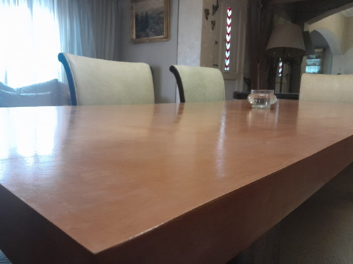 Mesa De Microcemento Patas De Madera Se Entrega En El Dia