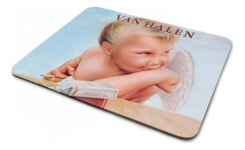 Mouse Pad Van Halen 1984 Album Cor Branco