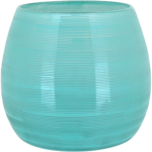 Juno Vaso Decorativo 22x25x25cm Vidro Verde