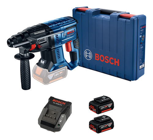 Rotomartillo Bosch Gbh 185-li 18v 2 Baterías Y Maletín Color Azul Frecuencia 1800