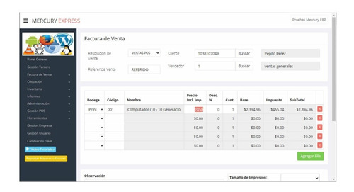 Programa Facturación Pos En La Nube