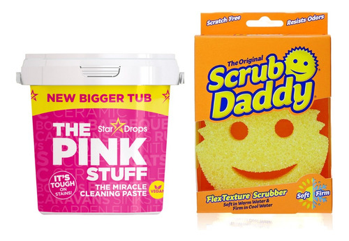 Esponja Scrub Daddy + 1 Pasta Pink Stuff