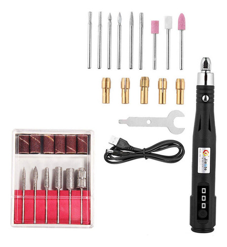 Mini Herramienta De Taladro De Talla Eléctrica Usb Grabado