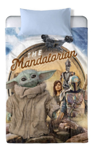 Imagen 1 de 3 de Cobertor Serenity Matrimonial Disney Baby Yoda - Providencia