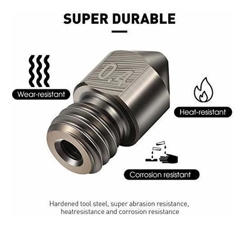 Boquilla Extrusora Impresora 3d 0.016 in Acero Laton Mk8
