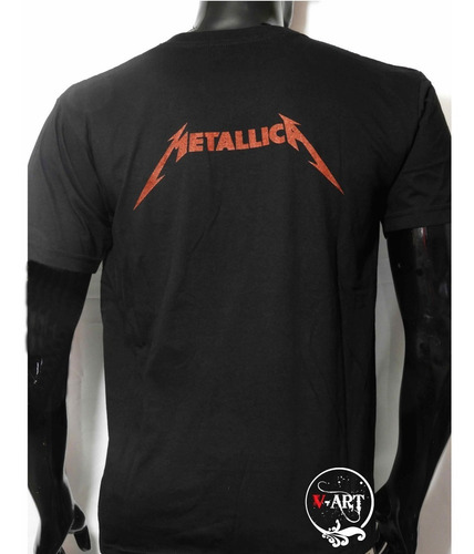 Camiseta Estampada Metallica V-art Bandas Rock Metal Comics
