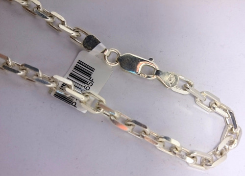 Imagen 3 de 7 de Cadena Forcet Y Cruz Bombe Maciza 4mm 70cm Hombre Plata 925