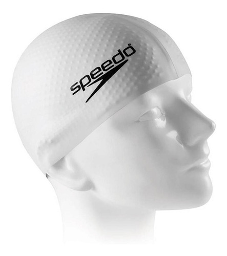 Imagem 1 de 1 de Touca Para Natação Massage Branco Tamanho Único Speedo