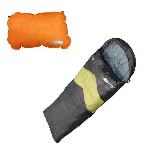 Travesseiro Inflável + Saco De Dormir Térmico Nautika Viper