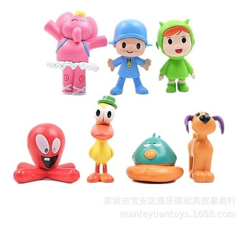 7pcs Pocoyo Zinkia Figura Modelo Juguete Regalo For Niños