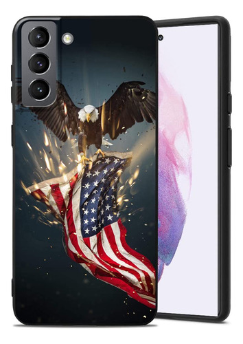 Funda Para Galaxy S21 American Bandera Eagle 6.1puLG Uso Rud