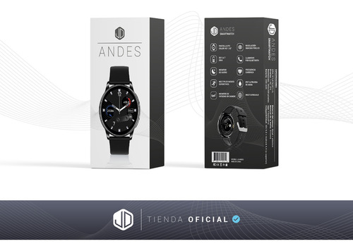 Smartwatch Reloj Inteligente Jd Andes Negro 1.32 Spo2 Cta-*