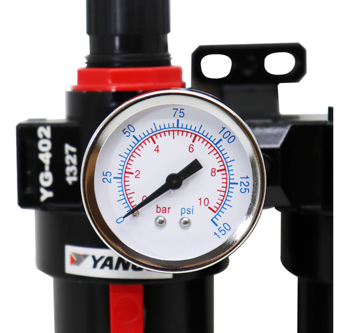 Yanguí YG402 137.7 psi filtro lubrifil com regulador de ar entradas de 1/2pol