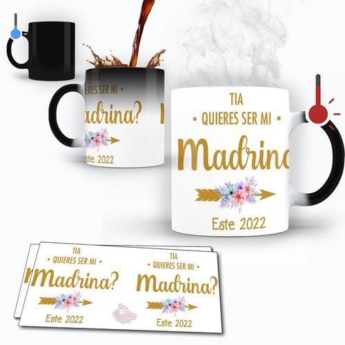 Taza Magica Quieres Ser Mi Madrina Personalizada Modelo 3