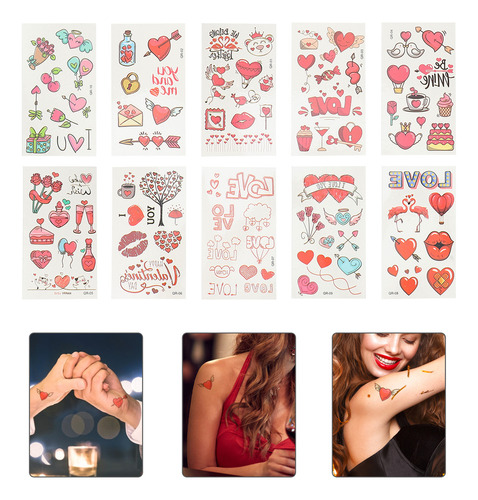 Calcomanía De Amor Para El Día De San Valentín Con Dibujos A