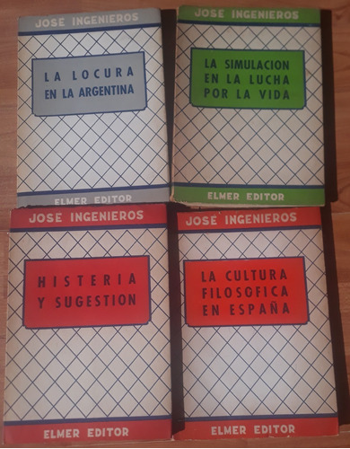 Lote X 4 Libros De José Ingenieros