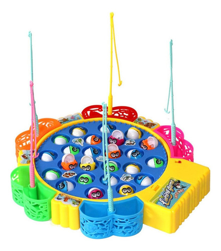 Juego De Pesca Giratorio Juego De Mesa De Juguetes 24 Peces