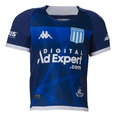 Camiseta Racing Club Avellaneda Suplente Kappa Azul Niño