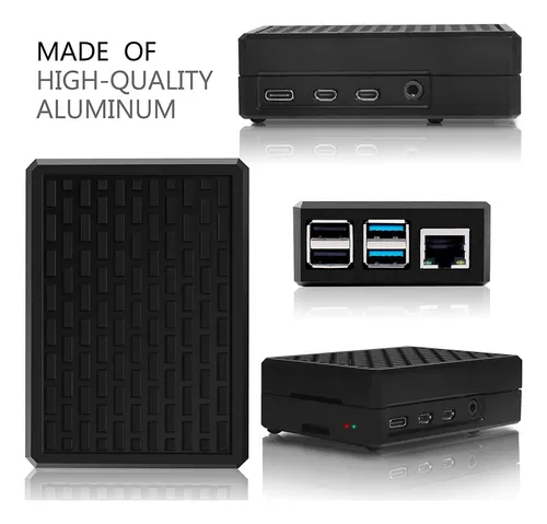 Miuzei Funda De Aluminio Raspberry Pi 4, Carcasa De Metal R.