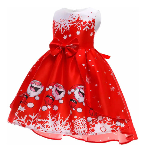 Promo Vestido Navidad Rojo Niña Envio Ya Talla  3 Y 4/5