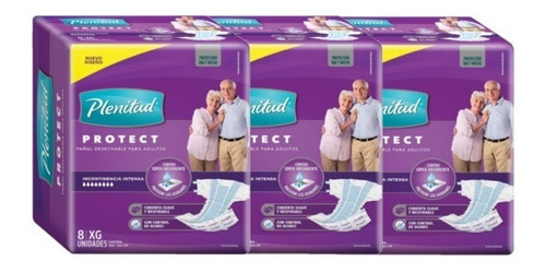 Combo X 3 Pañal Para Adultos Plenitud Protect Tallexg X 8 Un