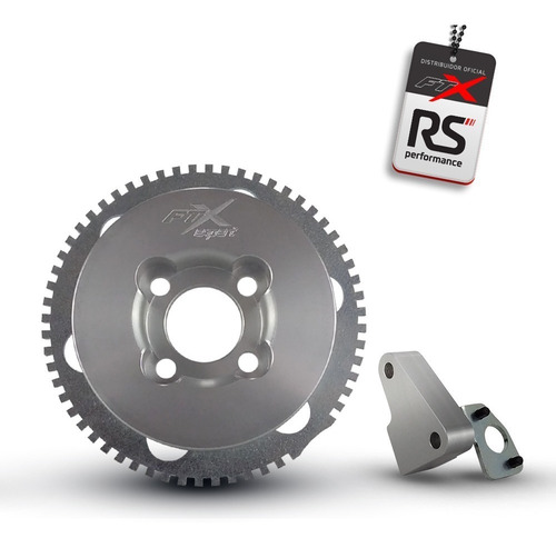 Polia Roda Fônica Alumínio Billet Vw Ap 8v Prata Ftx Expert