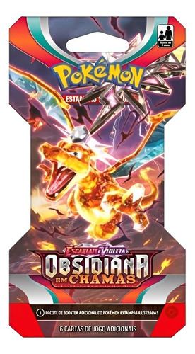 Blister Unitário Pokémon Obsidiana Em Chamas Ev3 33487 Copag