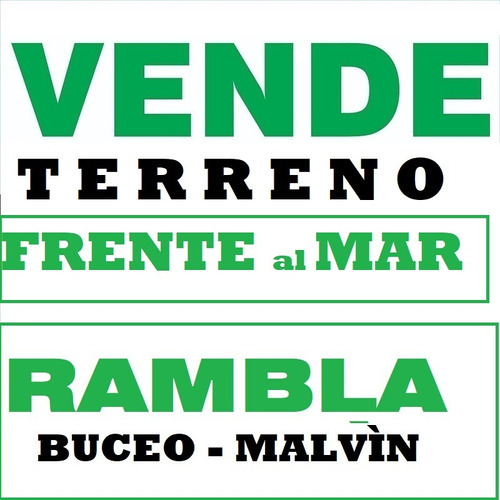 Rambla Malvin: 10.00 X 70.00= 700 M2 Alt. 16.50 Mts.