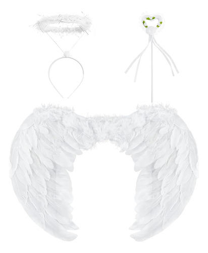 Alas De Ángel Blanco Para Adultos Y Niños, 599 Cm X 45 Cm