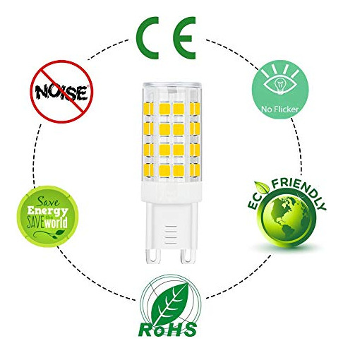 Bombilla Led G9 5w, 40w, Reemplazo Halógena, 420lm, 3000k, 1