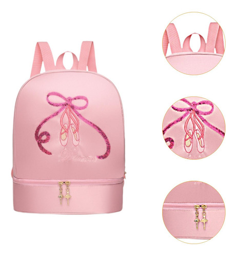 Mochila De Danza De Ballet Mochila Informal Con Rosa