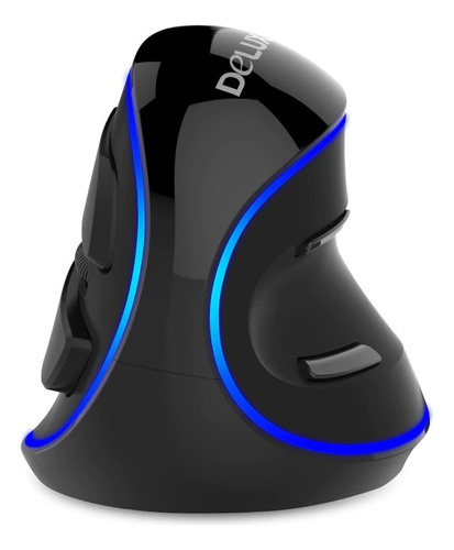 Mouse Ergonomico Delux M618 Plus Led Blue Alambrico 1600 Dpi