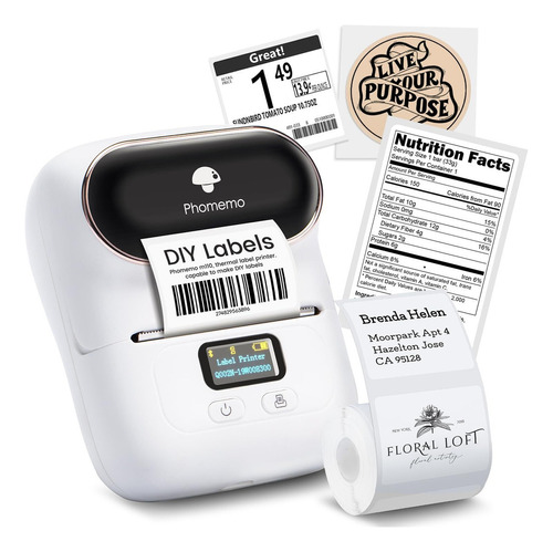 Phomemo M110 Barcode  Thermal Label Printer Bluetooth Blanco