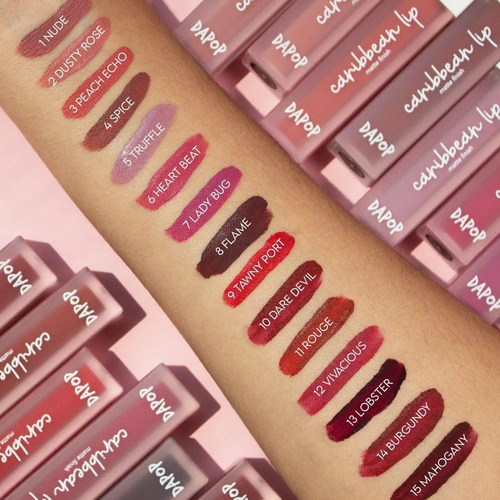 Labial Caribbean Lip Spice Alta Pigmentacion Efecto Mate Color Marrón