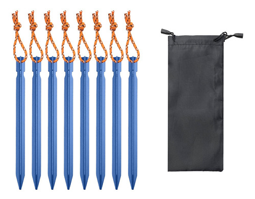 Anclas Para Carpa, Estacas De Aleación De Aluminio Azul