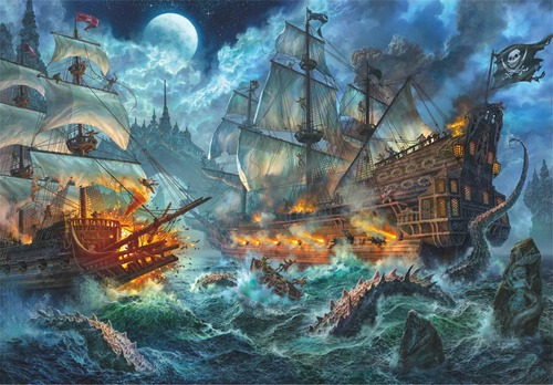 Puzzle Clementoni 1000 Pz Batalla Pirata Épica