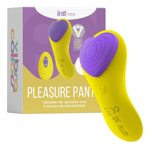 Vibrador De Calcinha Com Controle Remoto Amarelo - Intt