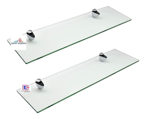 2 Repisas Templadas 15cmx50cm Vidrio 10 Mm Excelentes Envio!