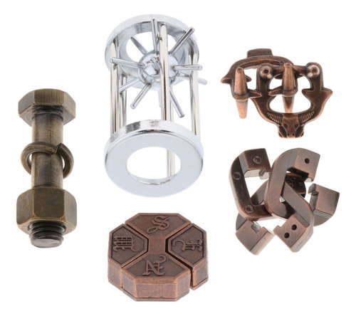5 Tipos / Juego Retro 3d Lock Juguetes Rompecabezas Estilo 1
