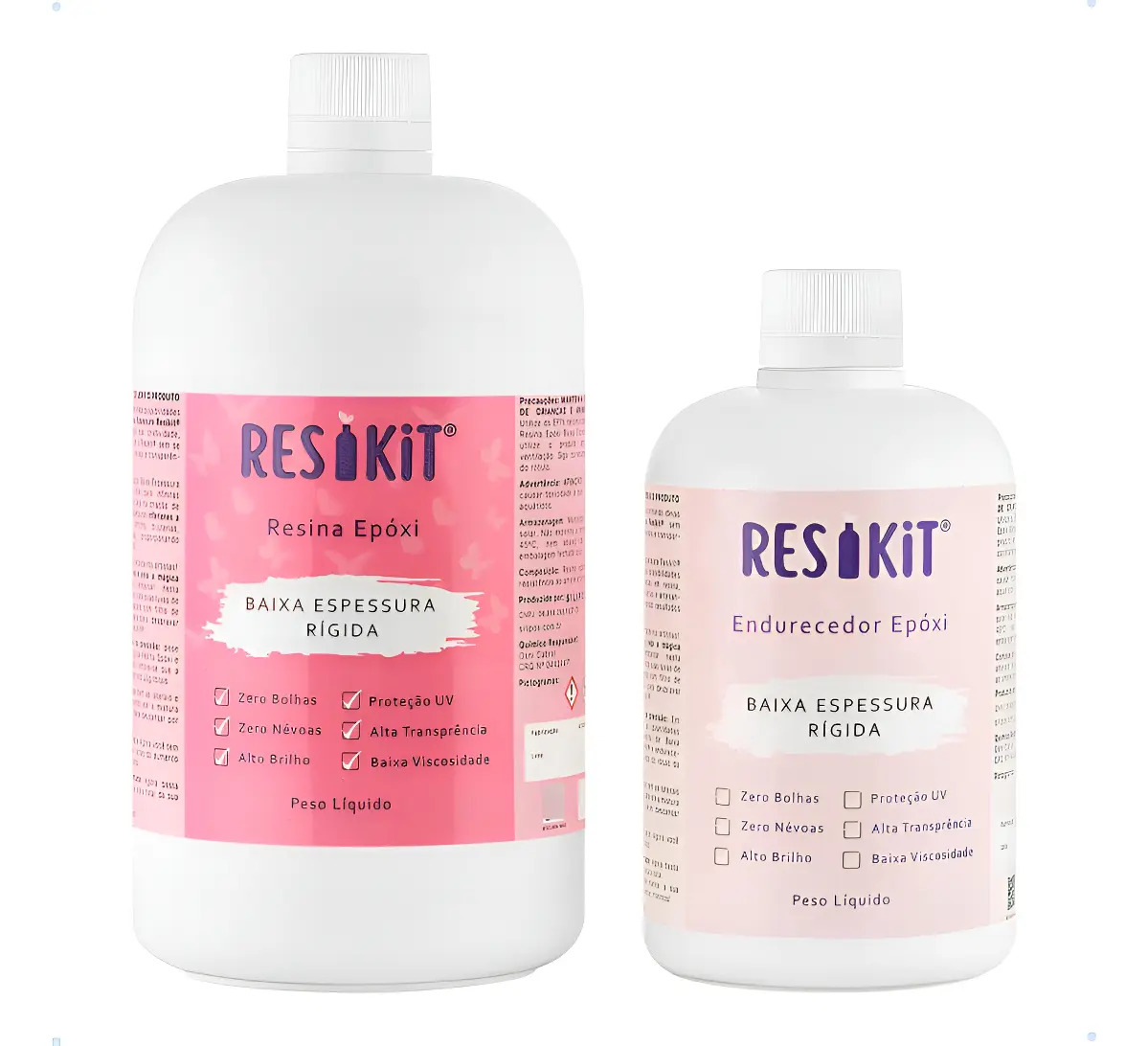 Resina Epóxi Resikit Baixa Viscosidade C/ Endurecedor 3kg Transparente