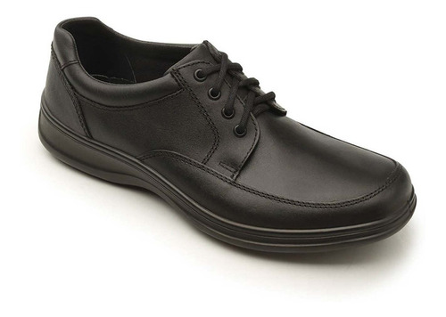 Zapato Oxford Plain Toe Flexi Kaiser 63202 De Piel Negro Diseño Liso 26,5 Mx Para Adultos - Hombre