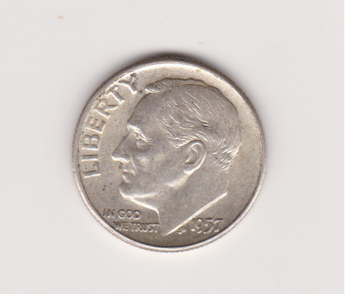 Moneda Eeuu 1 Dime Año 1957 Plata Muy Bueno +