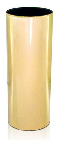 30 Copos Long Drink Metalizado Dourado Gold 350 Ml Liso 