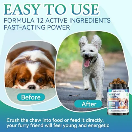 Suplemento Articular Para Perros - 200 Chews Con Glucosamina
