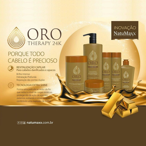 Natumaxx Oro Therapy 24k Shampoo + Máscara Revitalizante