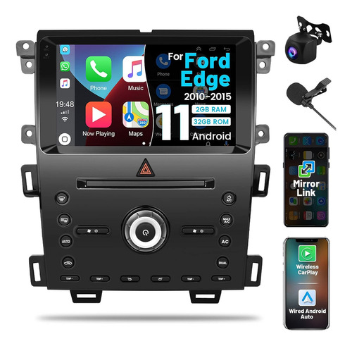 Estéreo Para Ford Edge 2010-2015 Android Carplay 2+32g
